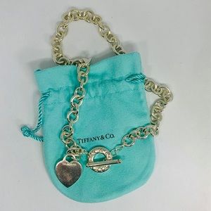 Tiffany & Co. Chain Heart Toggle Necklace